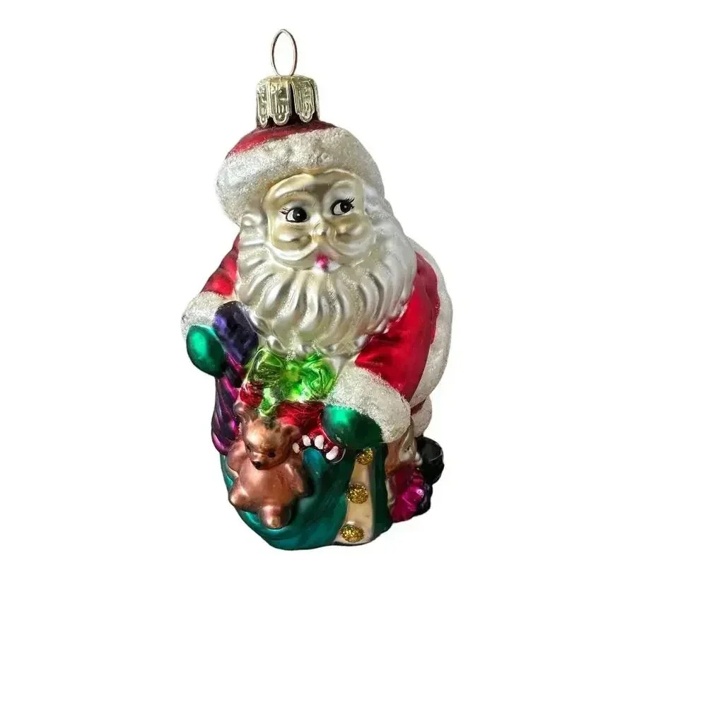 2004 Target Hand Blown Glass Christmas Santa Claus Ornament